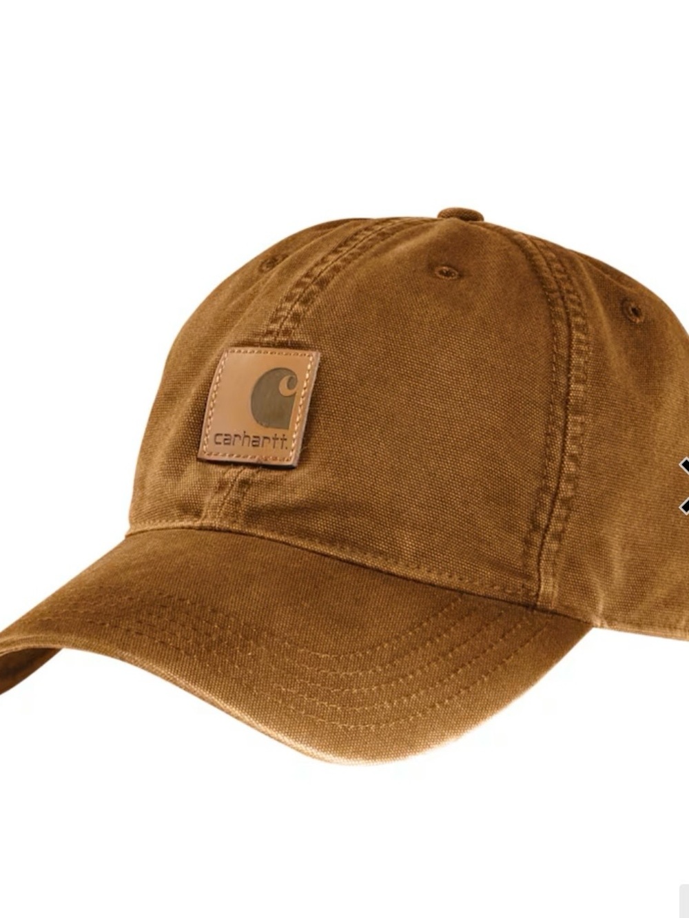 Carhartt Canvas Baseball Cap Brown Adjustable Hat One Size